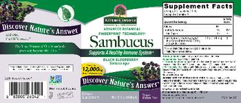 Nature's Answer Sambucus - supplement