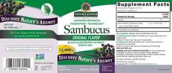 Nature's Answer Sambucus 12,000 mg Original Flavor - supplement
