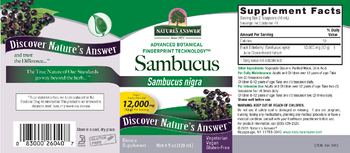 Nature's Answer Sambucus - supplement
