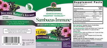 Nature's Answer Sambucus Immune - supplement