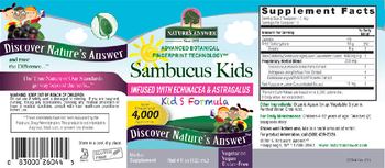 Nature's Answer Sambucus Kids 4,000 mg - herbal supplement