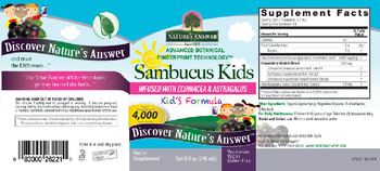 Nature's Answer Sambucus Kids 4,000 mg - herbal supplement