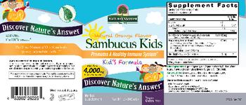 Nature's Answer Sambucus Kids Natural Orange Flavor - herbal supplement
