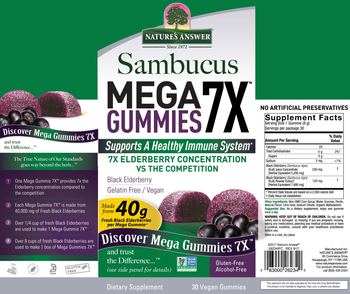 Nature's Answer Sambucus Mega Gummies 7X Alcohol-Free - supplement