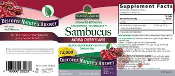 Nature's Answer Sambucus Natural Cherry Flavor 12,000 mg - supplement