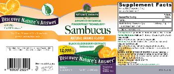 Nature's Answer Sambucus Natural Orange Flavor - supplement