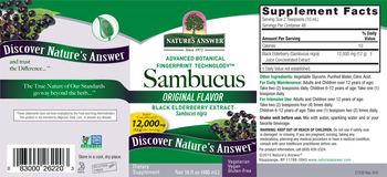Nature's Answer Sambucus Original Flavor - supplement