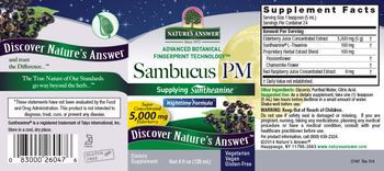 Nature's Answer Sambucus PM - supplement