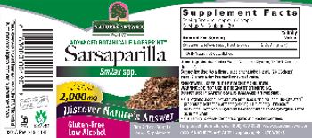Nature's Answer Sarsaparilla 2,000 mg - herbal supplement