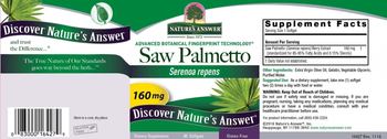 Nature's Answer Saw Palmetto 160 mg - supplement