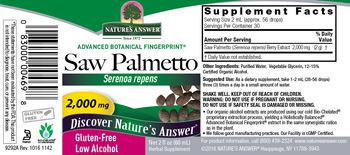 Nature's Answer Saw Palmetto 2,000 mg - herbal supplement