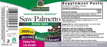 Nature's Answer Saw Palmetto 2000 mg - herbal supplement