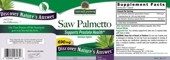Nature's Answer Saw Palmetto 690 mg - supplement