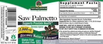 Nature's Answer Saw Palmetto Alcohol-Free - herbal supplement
