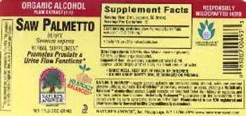 Nature's Answer Saw Palmetto Berry - herbal supplement