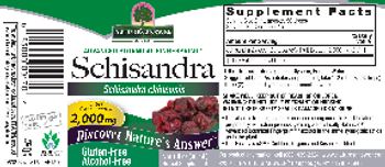 Nature's Answer Schisandra 2,000 mg - herbal supplement