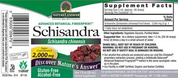 Nature's Answer Schisandra 2,000 mg - herbal supplement