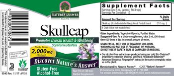 Nature's Answer Skullcap Alcohol-Free - herbal supplement