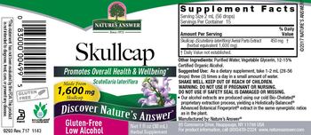 Nature's Answer Skullcap - herbal supplement
