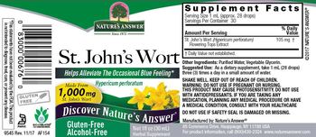 Nature's Answer St. John's Wort Alcohol-Free - herbal supplement