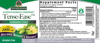 Nature's Answer Tense-Ease - herbal supplement