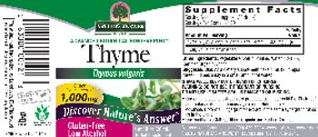 Nature's Answer Thyme 1,000 mg - herbal supplement