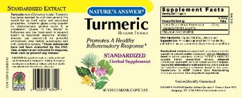 Nature's Answer Turmeric Rhizome Extract - standardized herbal supplement