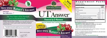 Nature's Answer UT Answer - supplement