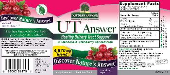 Nature's Answer UT Answer - supplement