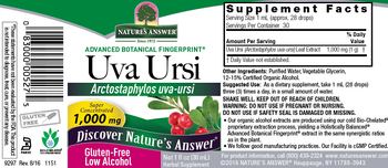 Nature's Answer Uva Ursi 1,000 mg - herbal supplement