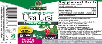 Nature's Answer Uva Ursi - herbal supplement