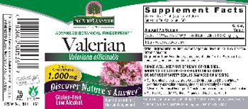 Nature's Answer Valerian 1,000 mg - herbal supplement