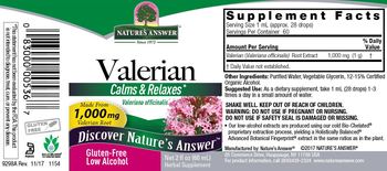 Nature's Answer Valerian 1,000 mg - herbal supplement
