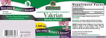 Nature's Answer Valerian 1,500 mg - supplement