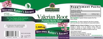 Nature's Answer Valerian Root 1,500 mg - supplement