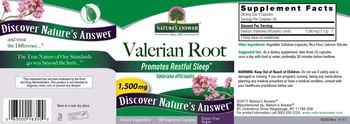 Nature's Answer Valerian Root 1,500 mg - supplement