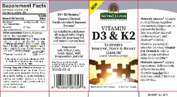 Nature's Answer Vitamin D3 25 mcg (1000 IU) & K2 120 mcg - supplement