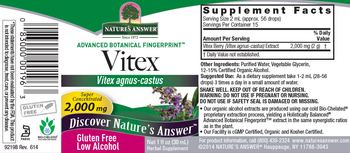 Nature's Answer Vitex 2,000 mg - herbal supplement