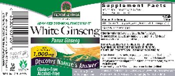 Nature's Answer White Ginseng 1,000 mg - herbal supplement