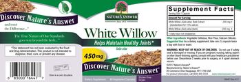Nature's Answer White Willow 450 mg - supplement