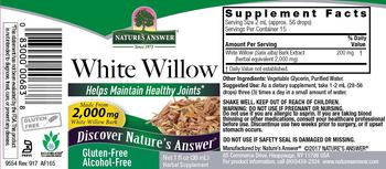 Nature's Answer White Willow Alcohol-Free - herbal supplement