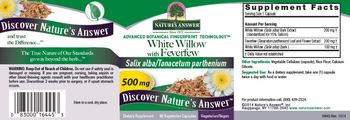 Nature's Answer White Willow With Feverfew 500 mg - supplement