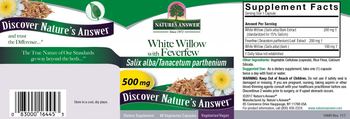 Nature's Answer White Willow with Feverfew 500 mg - supplement
