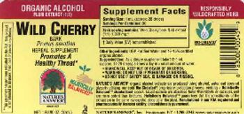 Nature's Answer Wild Cherry Bark - herbal supplement