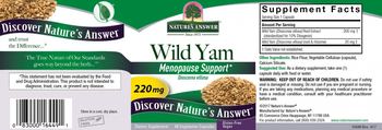 Nature's Answer Wild Yam 220 mg - supplement
