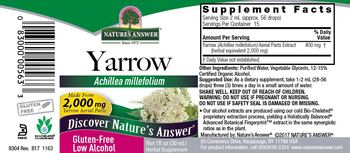 Nature's Answer Yarrow - herbal supplement