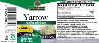 Nature's Answer Yarrow Alcohol-Free - herbal supplement
