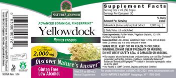 Nature's Answer Yellow Dock 2,000 mg - herbal supplement