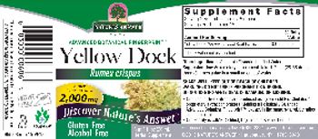 Nature's Answer Yellow Dock 2,000 mg - herbal supplement