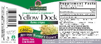 Nature's Answer Yellow Dock 2,000 mg - herbal supplement
